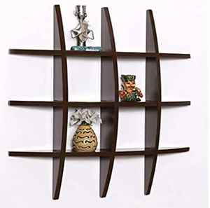 Étagère murale en bois massif de style Art déco, petite étagère de rangement pour salon, décoration murale, Z F Craft Impex - Product Image 4