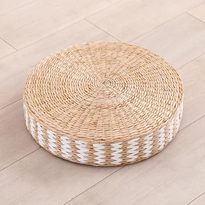 Tabourets ottomanes en jonc de mer, poufs tressés à la main, chaises basses rembourrées, accessoires de décoration intérieure, vente en promotion - Product Image 3