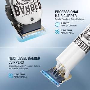 Kit Profesional de Cortadora de Pelo Inalámbrica Recargable, Recortadora de Barba con 6 Peines Guía para Corte de Pelo Masculino, Batería USB - Product Image 6