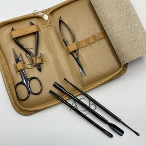 Logo privé durable en acier inoxydable noir Plasma professionnel ongles outils poussoir tondeuse Cutter manucure pédicure Kits - Product Image 6