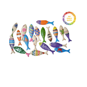 Peces de madera rústica, decoración ecológica al por mayor para tiendas de regalos y recuerdos - Product Image 1