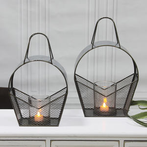 Metal Candle <b>Lantern</b> Black Color Unique Design for <b>Indoor</b> & Outdoor Art and Lightning Lamp Handmade Metal Candle Holder - Product Image 5