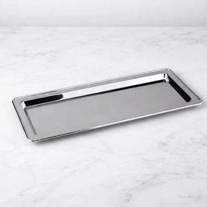 Bandeja y Plato Rectangular Plateado para Servir - Product Image 1