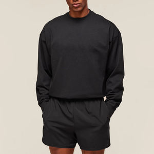 Pull 360gsm sweat-shirt personnalisé surdimensionné sweat à capuche pour homme col rond t-shirt à épaules tombantes haut pour hommes vente en gros - Product Image 1