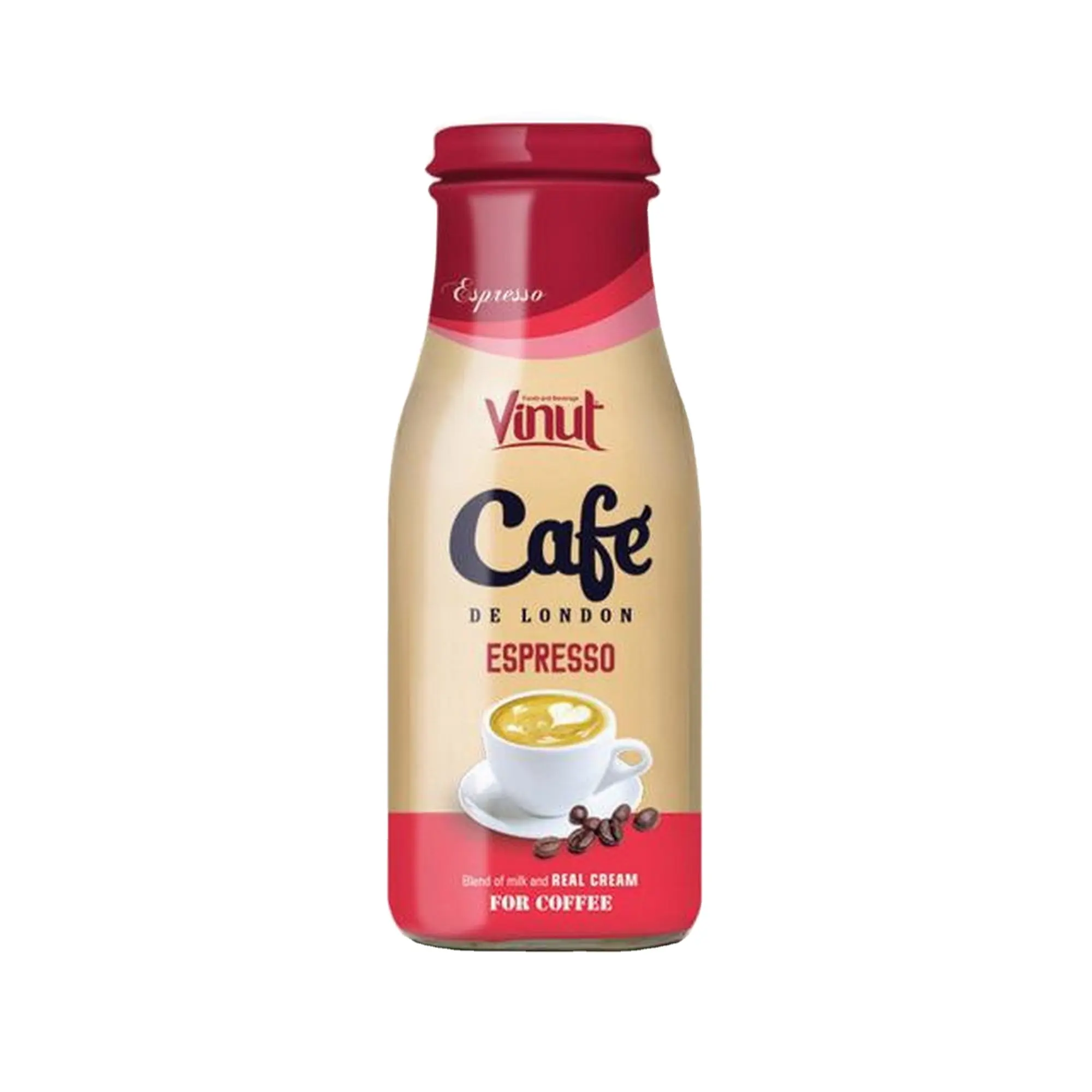 280ml VINUT Espresso kahve exporçıları ücretsiz örnek toptan özel etiket OEM ODM lal BRC sertifikası