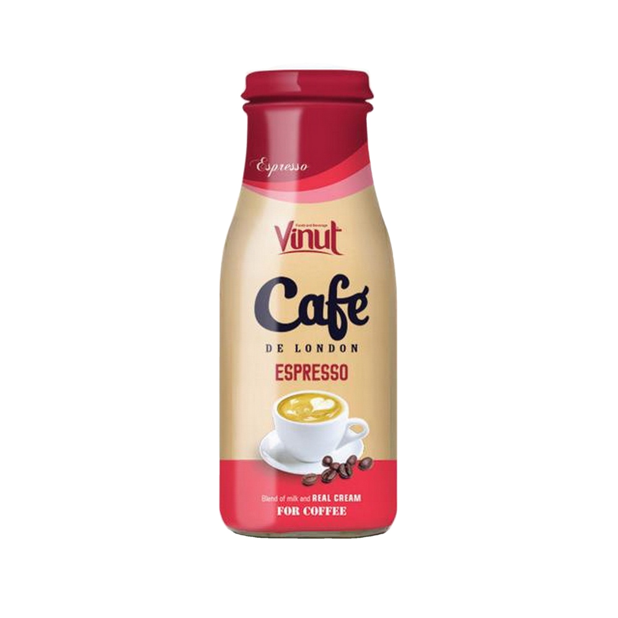 Sampel gratis kopi Espresso VINUT 280ml label pribadi grosir OEM ODM sertifikat BRC HALAL