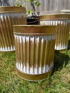 Nouveau décor de jardinière en métal doré galvanisé pour le jardinage intérieur extérieur salon hôtel restaurant balcon centre commercial bureau - Product Image 2