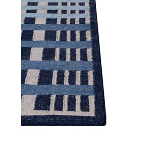 อัลฮัมบรา บลู พรมขนสัตว์ทอลายเรียบ ลายเรขาคณิตคลาสสิก พรมห้องนั่งเล่นทรงสี่เหลี่ยมผืนผ้า ทำด้วยมือ รุ่น ADWL-13129 - Product Image 3