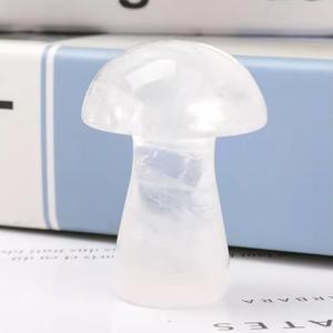 Figurines de champignons en cristal naturel en gros, lisses et polies, artisanat en pierre semi-précieuse, assortiment de cadeaux de décoration Feng Shui pour l'amour - Product Image 4