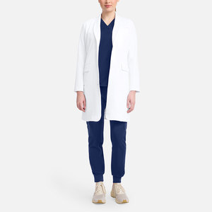 Blouses de médecin personnalisées OEM pour femmes, blouses blanches de qualité supérieure, tenues de travail pour médecins et infirmières, blouses de laboratoire - Product Image 2