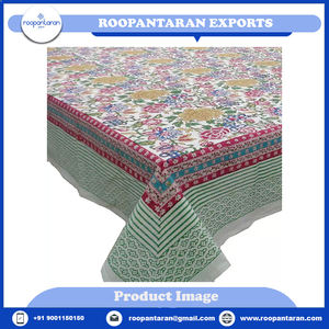 Dernière conception du fabricant indien Surajmukhi Canary Gud Indian Hand Block Nappe longue en coton doux imprimé au prix de gros - Product Image 4