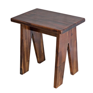 Antique-Rustic 45x30x45cm Acacia Wood <b>Stool</b> Convertible <b>Ottoman</b> for Seating in Living Room Kitchen Warehouse Home GCF202 - Product Image 1