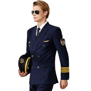 Uniforme de Piloto de Aerolínea para Capitán, Estilo Urbano para Hombre, Mezcla de Poliéster/Algodón - Product Image 3