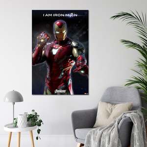 Avengers Endgame Modern <b>Poster</b> I Am Iron Man Made of Durable Paper - Product Image 2