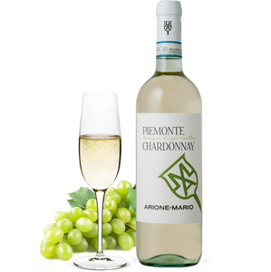 Vin blanc sec de qualité italienne Chardonnay 750 ml DOC Piémont Fabriqué en Italie avec bouteille en verre Calici - Product Image 1