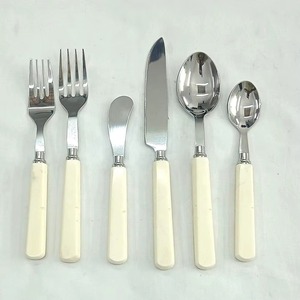 Ensemble de couverts en résine rose fait à la main avec tête argentée, vaisselle élégante pour table à manger, couverts de qualité supérieure pour la maison, la cuisine et les événements - Product Image 6