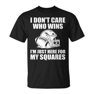 Non mi importa chi vinca, sono solo qui per i miei quadrati - T-shirt promozionale - Product Image 1