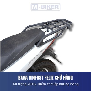 แร็คท้ายรถแบบแข็งแรงพิเศษ Feliz สำหรับสกู๊ตเตอร์ไฟฟ้า Vinfast Mbiker ติดตั้งและถอดออกได้ง่าย อุปกรณ์เสริมสำหรับสกู๊ตเตอร์ - Product Image 4