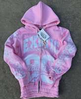 OEM Boys Street Retro Streetwear Jogging Set Niños Lavado con ácido Sun Faded Hoodie Set Niños Chándal de manga larga Set