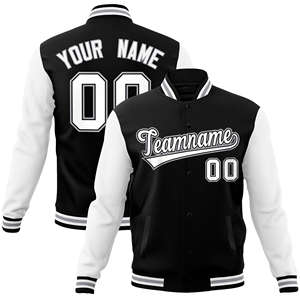 Alta calidad OEM logotipo personalizado manga bordado Streetwear más tamaño béisbol Vintage Letterman Varsity chaquetas abrigo para hombres - Product Image 6