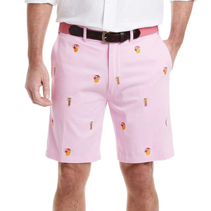 Pantalones cortos bordados para hombre ligeros de diseño OEM personalizado de MOQ bajo/pantalones cortos bordados cómodos para hombre - Product Image 1