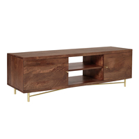 Soporte de TV o mesa, mueble de salón de madera de teca, diseño moderno y minimalista