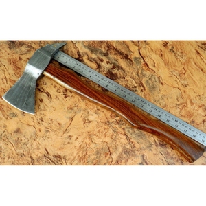 Custom Handmade Carbon Steel Viking <b>Axe</b> Bearded <b>Axe</b> Survival Outdoor <b>axe</b> With Wooden <b>Handle</b> carbon Steel <b>Axes</b> - Product Image 4