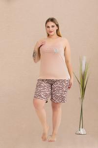 Conjunto de Pijama para Mujer Talla Grande, Camiseta de Manga Corta y Pantalones Cortos, Ropa de Dormir Cómoda de Talla Grande, Ropa para el Hogar - Product Image 6