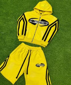 Pantalones cortos de lana de algodón 100% cómodos de alta calidad de fabricación profesional chándales estampados de invierno bordados para hombres y mujeres - Product Image 3