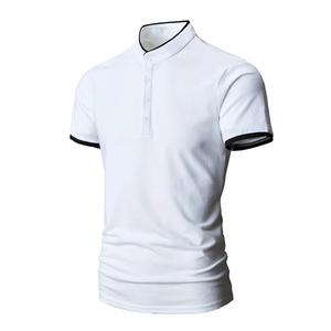 Polo T-Shirt Haute Qualité Polyester Coton Mixte Fermeture Éclair Personnalisée Hommes Polo Chemise pour Promotion - Product Image 1