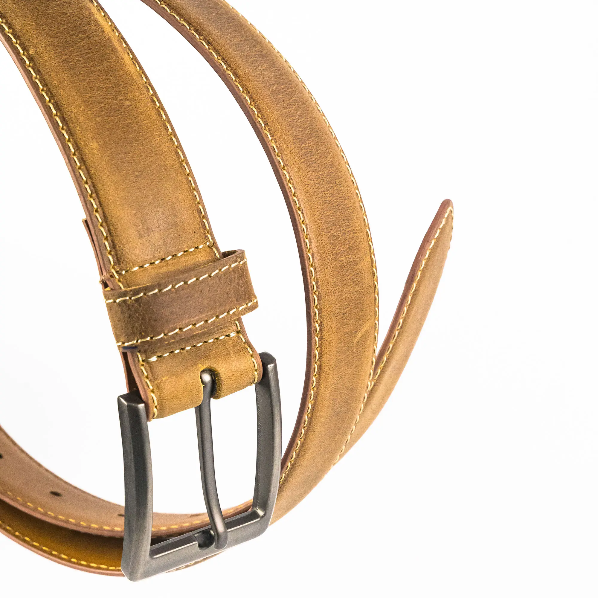 High Quality Leather Belt Vintage Crazy Horse Leather/Pull Up Leather Designer Belts Men Custom Belt