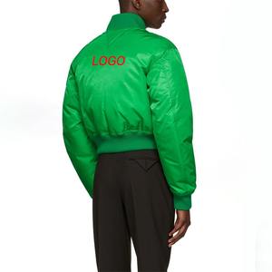 Chaquetas Varsity Personalizadas de Talla Grande, Chaqueta Bomber de Nailon y Poliéster, Impermeable, Gruesa, de Invierno, Verde, Chaqueta Satinada para Hombre - Product Image 2