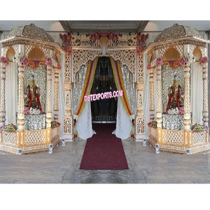 Accesorios FRP para eventos de boda Srilankan para entrada decoración de entrada tradicional con templos tema Mughal accesorios de fibra de boda EE. UU. - Product Image 1