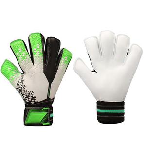 Guantes de Portero con Palma Plana en Morado, Negro y Blanco, Diseño Geométrico de Panal y Protección para los Dedos - Product Image 5