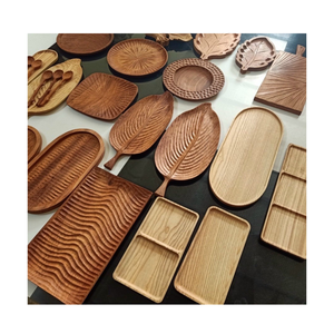 Top vietnamien en gros fournir plateau de service en bois avec poignée personnalisée plateau de service en bois à partir de 99 données d'or Vietnam - Product Image 5