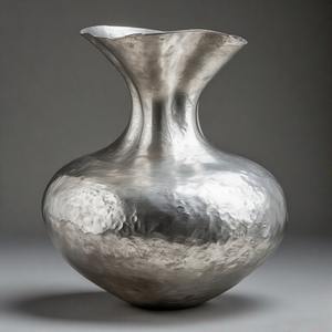 ModernNest Nickel Shine Vase pour des intérieurs propres Floral Embossed Design Home Decor Accent Statement - Product Image 4