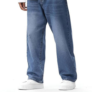 Pantalon en jean ample en coton, coupe ample, jean vintage évasé, pantalon en jean élégant, pantalon en jean pour homme, 2026 - Product Image 2