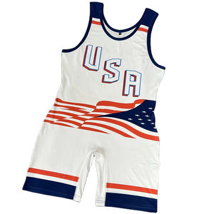 Traje de lucha de alta calidad para hombres, mallas de entrenamiento de Fitness Sexy de secado rápido, camisetas de lucha para hombres, ropa sublimada de diseño personalizado - Product Image 1