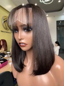 สีธรรมชาติเนียนตรงเวียดนามหนังกำพร้าชิดผมบ๊อบวิกผู้ค้าส่งราคา - Product Image 3