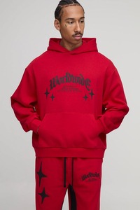 Ensemble de survêtement décontracté pour homme, coupe ample, respirant, automne, 500 GSM, poids lourd, imprimé numérique, polyester/coton, molleton, coupe ample - Product Image 6