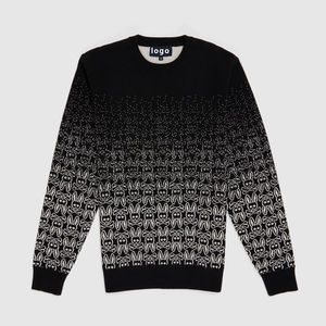 Suéter de Punto Casual para Hombre, Cuello Redondo, Tejido de Lana 100% con Estampado Digital, Estilo Informal, Tendencia 2025, Nuevo, Popular, OEM - Product Image 1