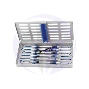 Poignée creuse d'instruments composites dentaires de haute qualité, revêtement en titane antiadhésif, outils professionnels bleus - Product Image 3