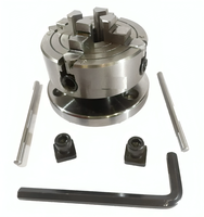 Table rotative de 4 pouces avec mandrin indépendant à 4 mors de 70 mm pour tour, avec plaque arrière, fabriquée à Delhi