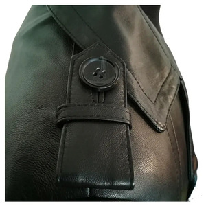 เสื้อแจ็กเก็ตหนังสีดำแบบพรีเมี่ยมแจ็คเก็ตหนังฤดูหนาวสำหรับผู้ชายสินค้าใหม่2024มาแรง - Product Image 4