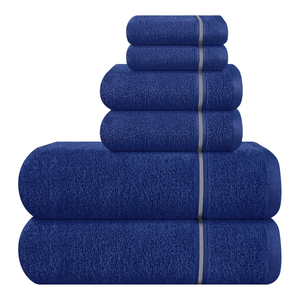 Vente en gros Ensemble de 8 serviettes de bain en coton éponge ultra doux et écologique personnalisé Peluche absorbante à séchage rapide pour les hôtels Tapis de baignoire - Product Image 5
