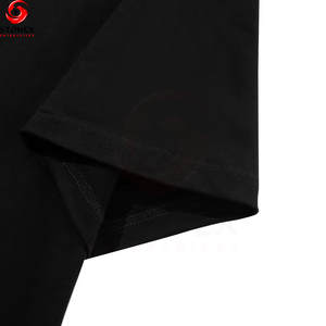 Camiseta Extra Grande para Hombre, Color Negro, Tela Suave 100% Algodón, Diseño de Cuello Redondo, Ropa Casual, Logotipo Personalizado, Pedidos al por Mayor, Primavera - Product Image 6