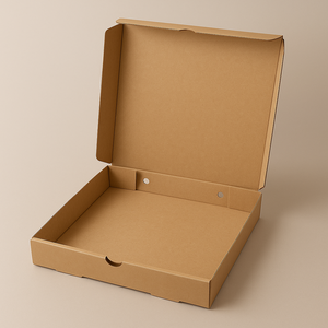 Caja de entrega de pizza de papel Kraft resistente a la grasa ecológica duradera blanca con orificios de ventilación para comida caliente - Product Image 6