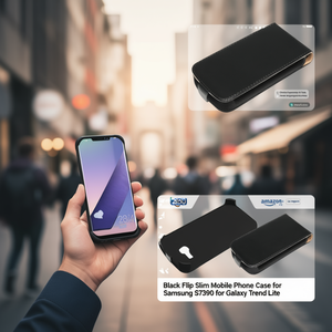 Custodia sottile nera a libro per cellulare <span class=keywords><strong>Samsung</strong></span> S7390 <span class=keywords><strong>Galaxy</strong></span> <span class=keywords><strong>Trend</strong></span> <span class=keywords><strong>Lite</strong></span> - Product Image 3