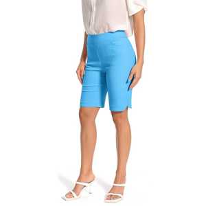 Shorts de Trabajo Elásticos de Cintura Alta Jenna Rose, Corte Tulipán, Color Sólido, Transpirables, Estilo Vestido, Casual de Oficina, con Bolsillos, Spandex/Algodón - Product Image 3