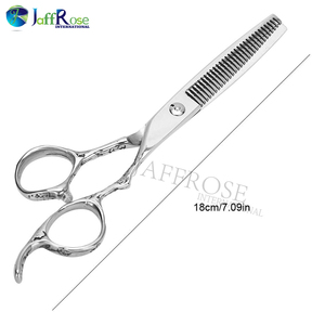 Professionnel 6 pouces or couronne barbier coupe de cheveux ciseaux amincissants japon 440c acier lame droite poignée en acier inoxydable outil de beauté - Product Image 5